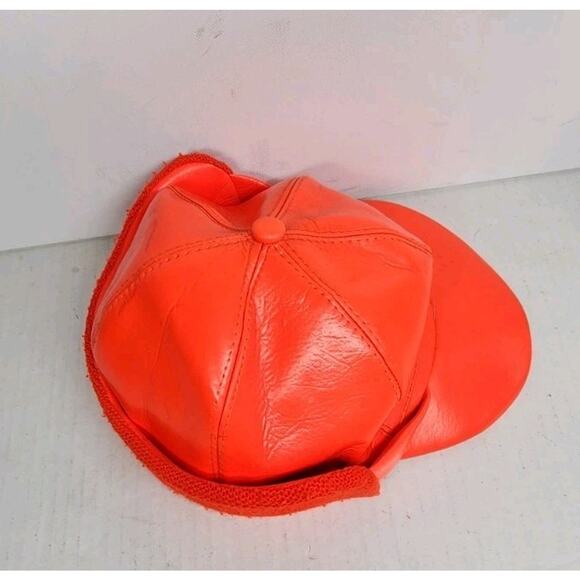 Vintage Ted Williams Hunting Hat Orange Folding Ear Warmers Sz 7 1/8 Sears - Picture 15 of 15